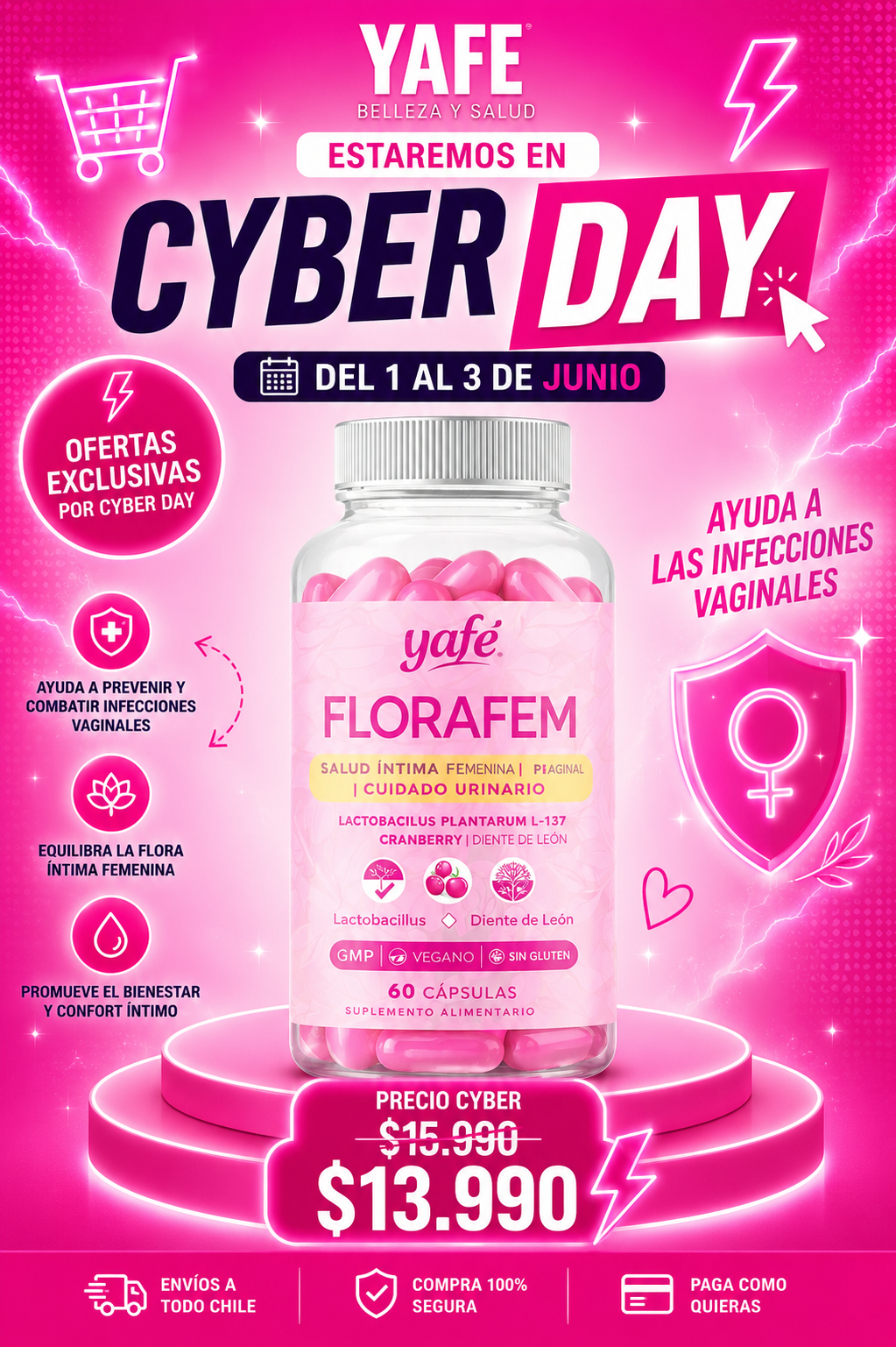 YAFE FLORAFEM CUIDADO ÍNTIMO PRECIO CYBER DAY💗