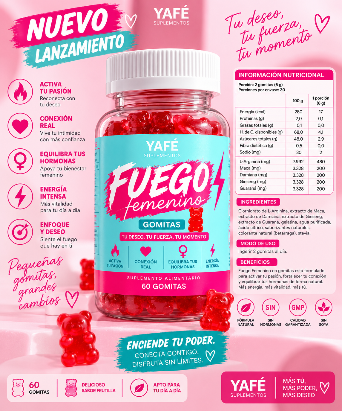Fuego femenino gomita